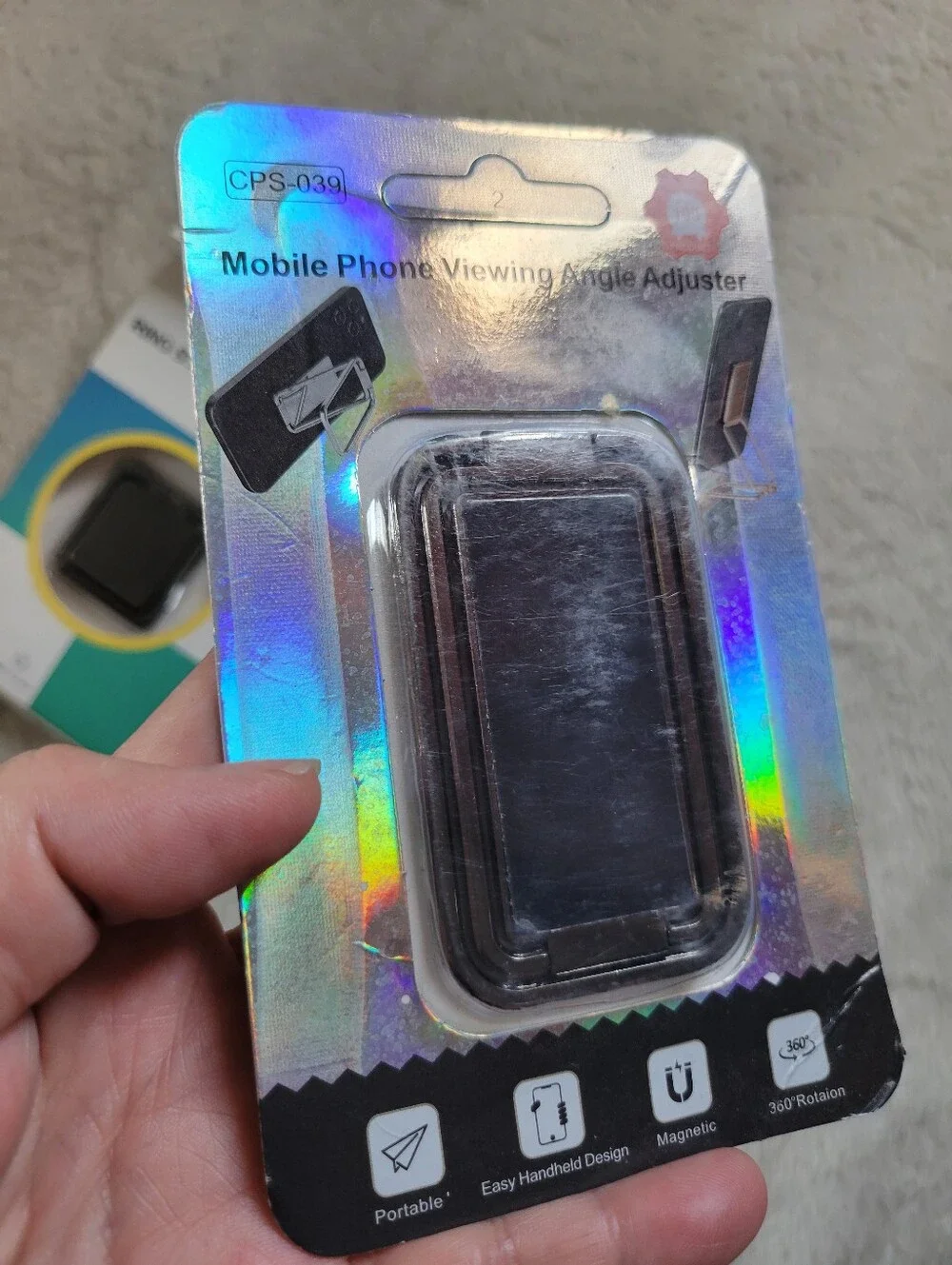 NWT Universal Black Mobile Ring Stand & Viewing Angle Adjuster [2pc]